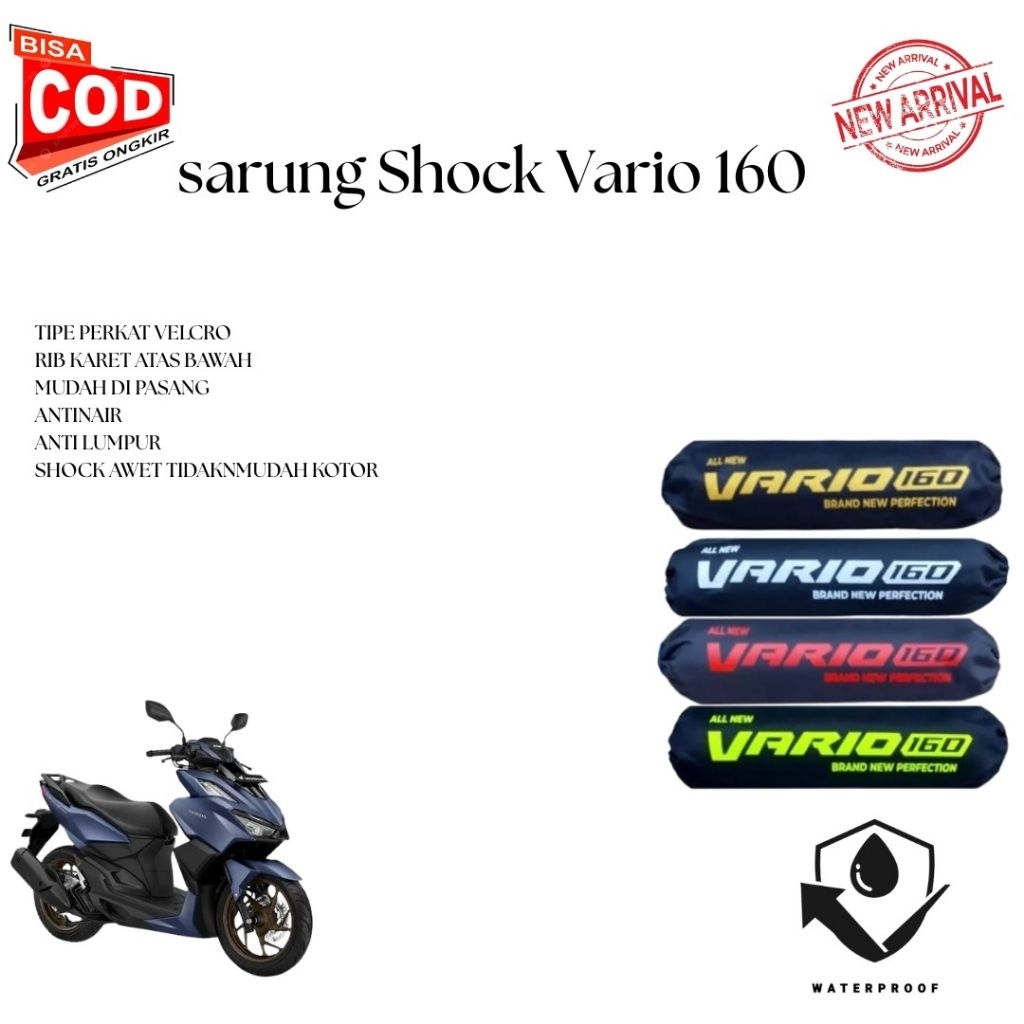 Sarung shock vario 160 cover shock belakang anti air anti debu