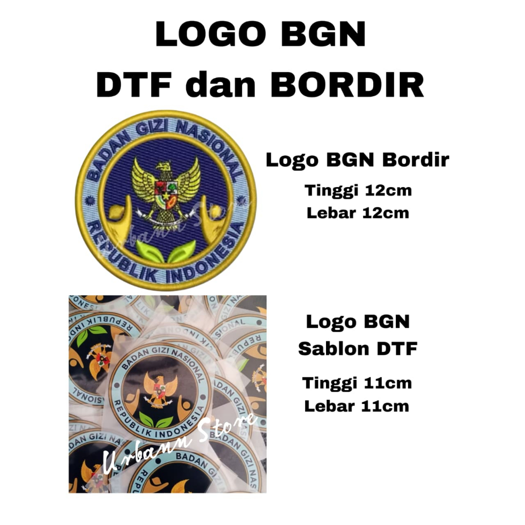 LOGO BGN BORDIR / LOGO BGN SABLON DTF / LOGO MBG