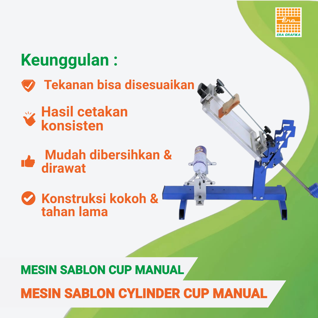 ALAT SABLON | MESIN SABLON CYLINDER CUP MANUAL
