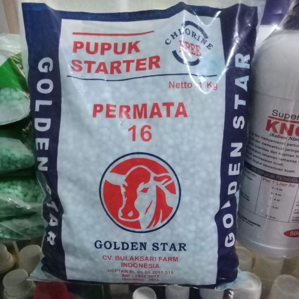 Pupuk NPK permata 16  Golden Star 1kg
