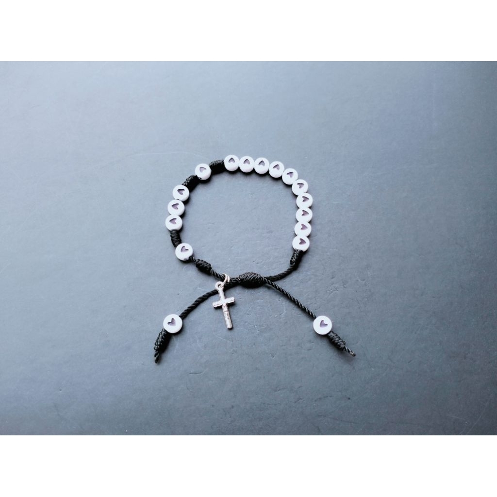 G1590 GELANG ROSARIO SALIB MANIK AKRILIK