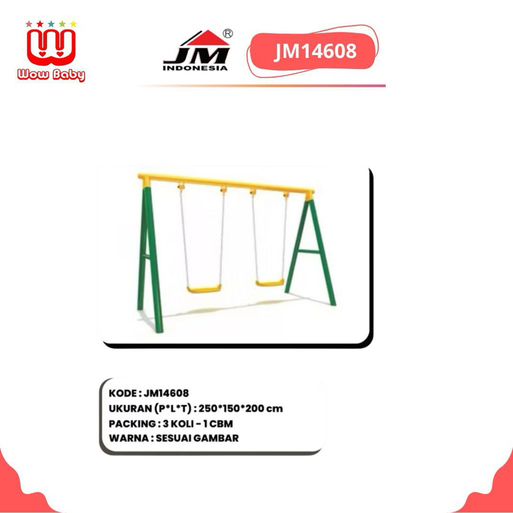 OUTDOOR SWINGS JM14608 ayunan double swing besi kuat