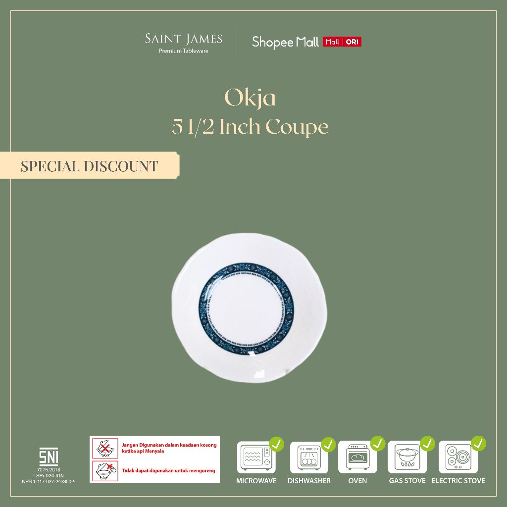 Saint James 5 1/2 Inch Coupe Okja
