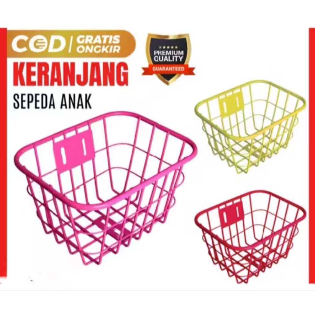 keranjang sepeda 12-16-18-20 Atlantis steel / Pvc colour termurah