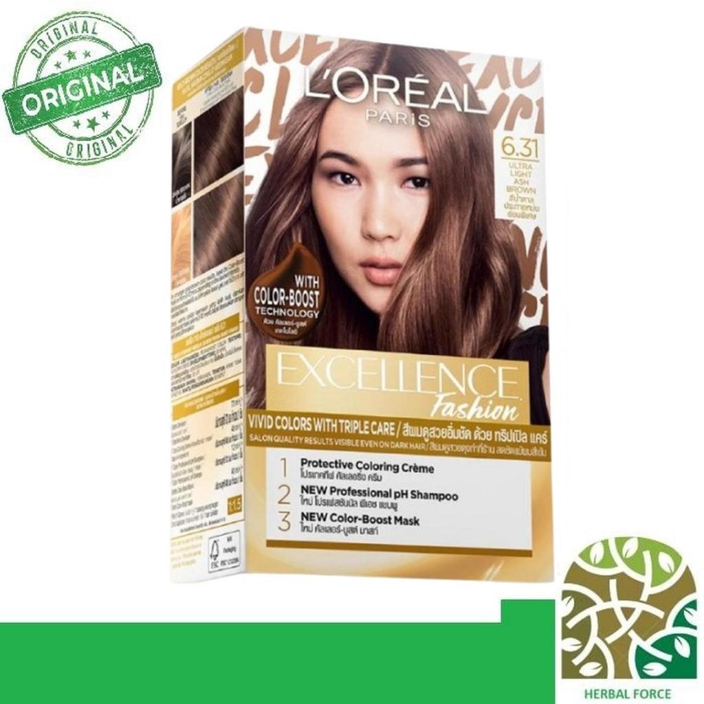 LOREAL Paris Excellence Fashion no 6.31 Ultra Light Ash Brown - Pewarna Rambut