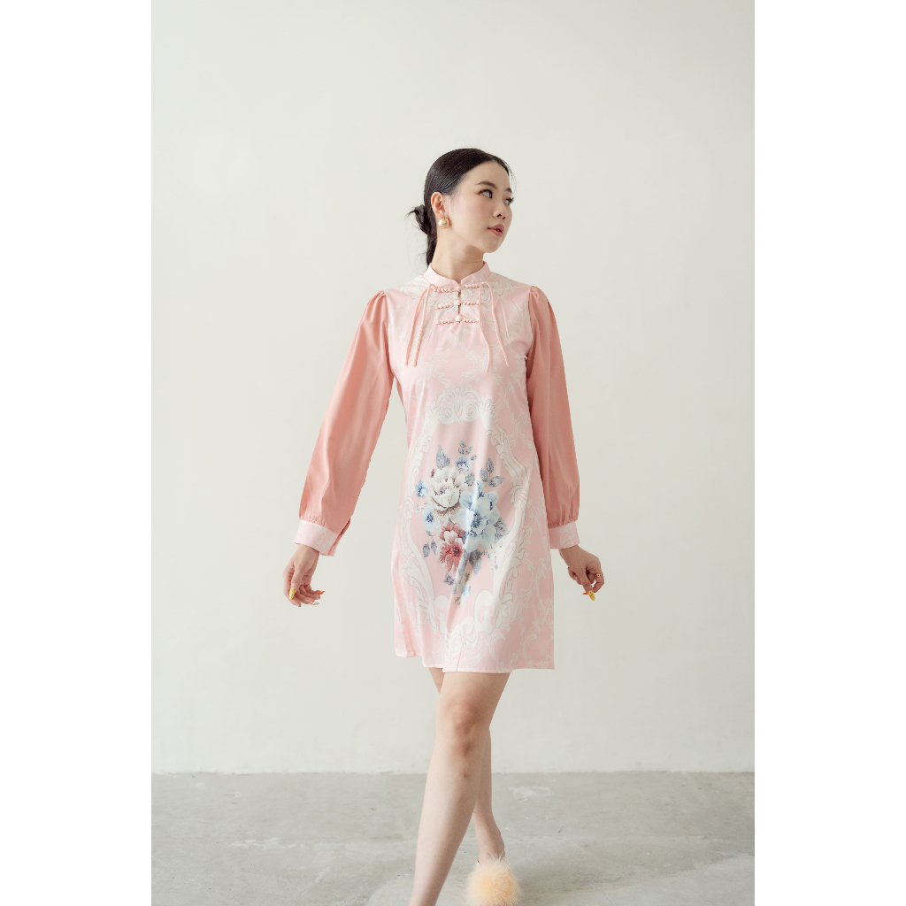 LAURENCE HOUSE--CNY DRESS QIPAO PINK 2516