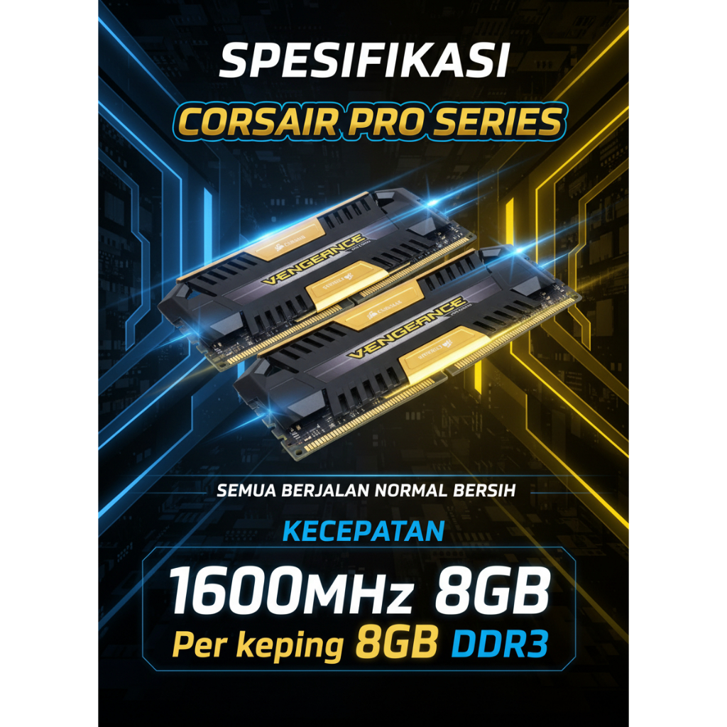 RAM GAMING CORSAIR 8GB ddr3