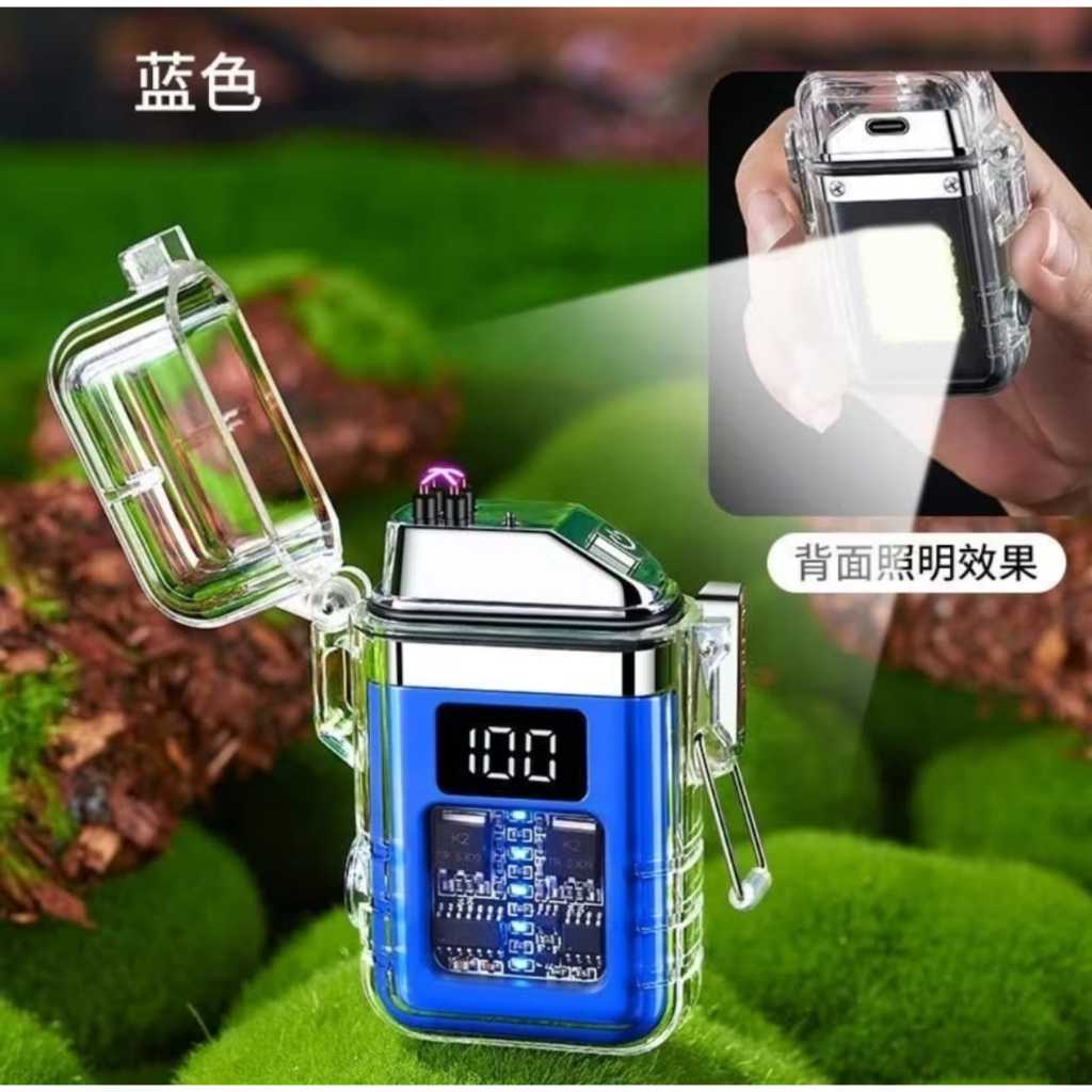 NoonaMancis Korek api elektrik plasma X tahan air + senter 3 mode +indikator batrai TH619