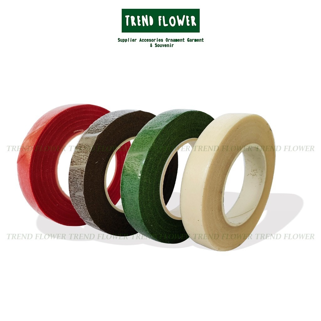 [GROSIR] Floral Tape flower tape Lakban Perekat 30 yard Isolasi Selotip Multifungsi Lem Perekat 2 Si