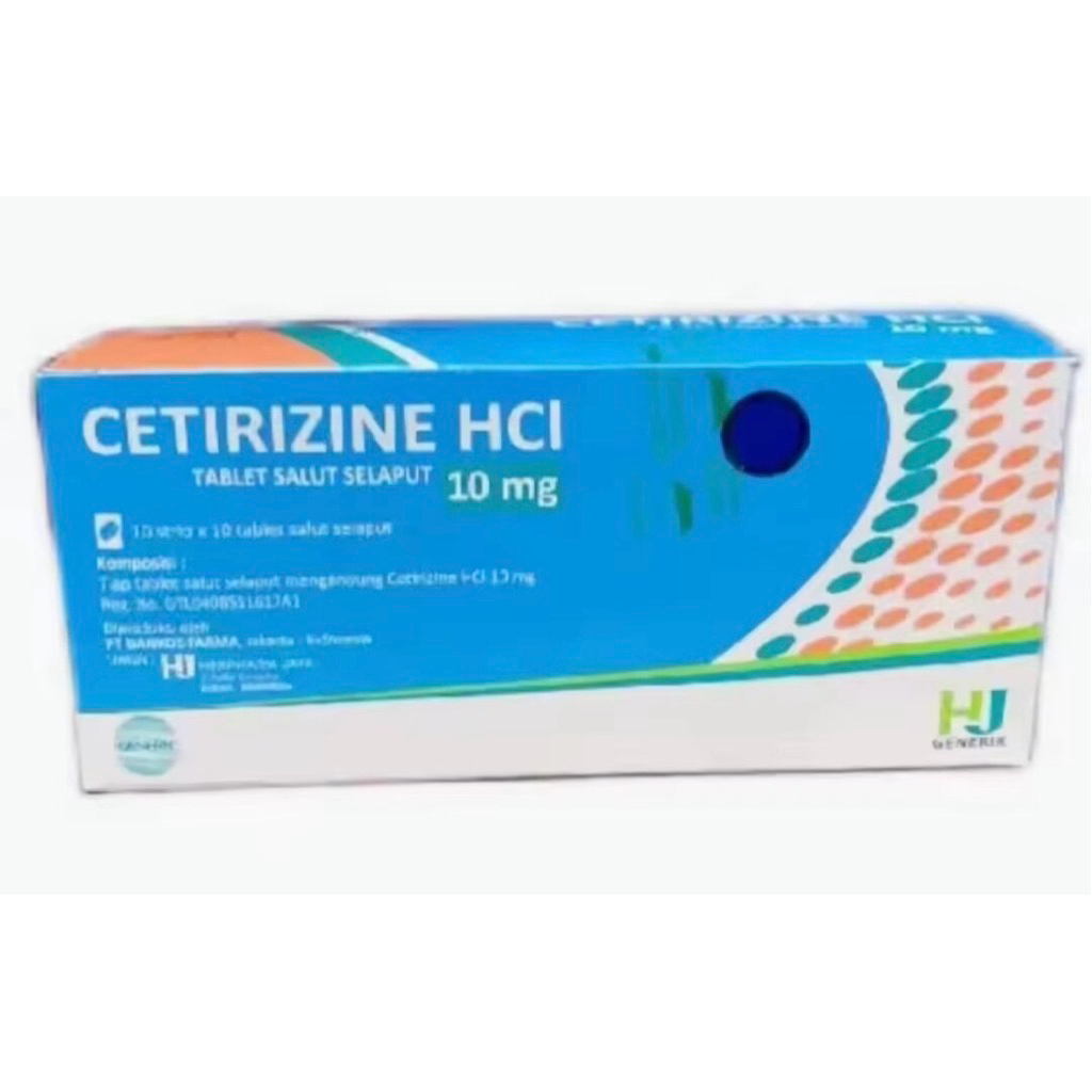 Cetirizine Box Hexpharm Obat Gatal Alergi 10 Strip