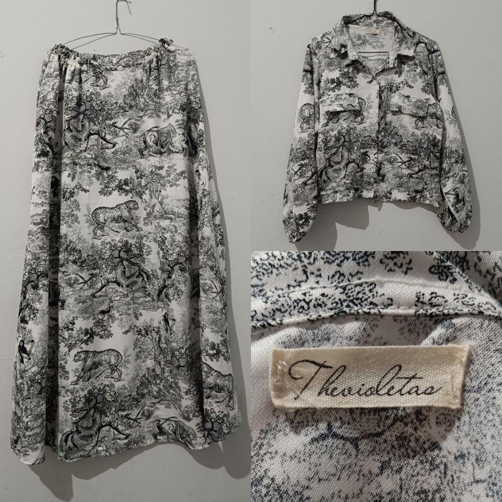 [FREE HIJAB/FRAME KACAMATA] The violetas - set rok (motif animal)