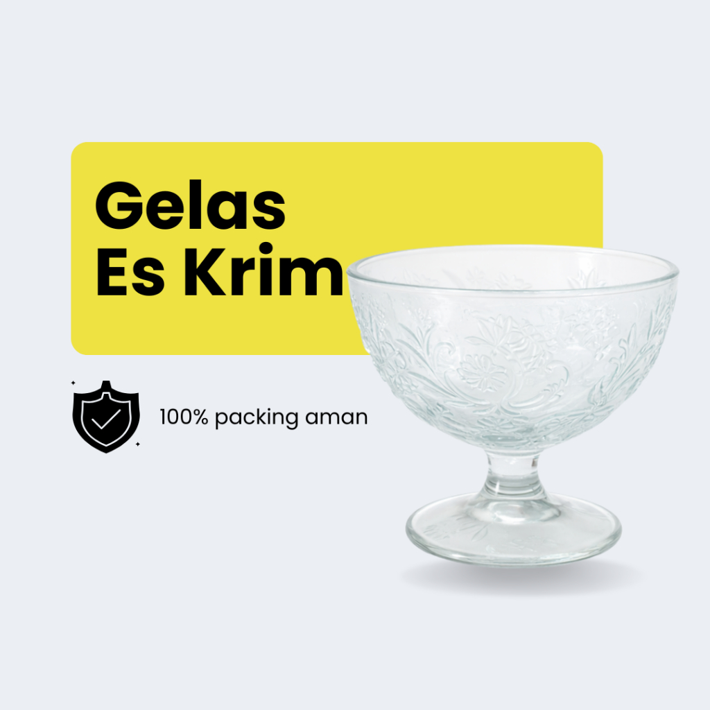 Gelas Es Krim Kaca Bening / Gelas Kaca Es Krim 150ml
