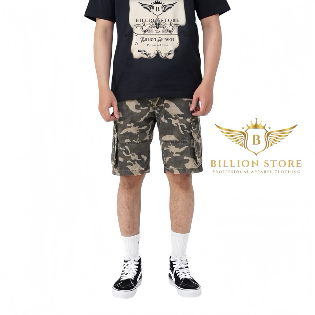 Celana Pendek Loreng Army,  Celana Pendek Cargo Loreng TNI,  Cargo Pendek Doreng PDL, Celana Kargo P