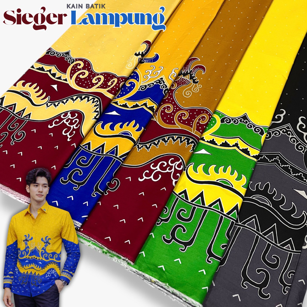 Kain Batik Sieger Lampung Bahan Katun Halus Premium Untuk Baju Dewasa Pria Wanita Meteran