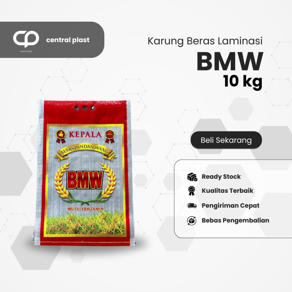 Karung Beras Laminasi 10 kg Cap BMW