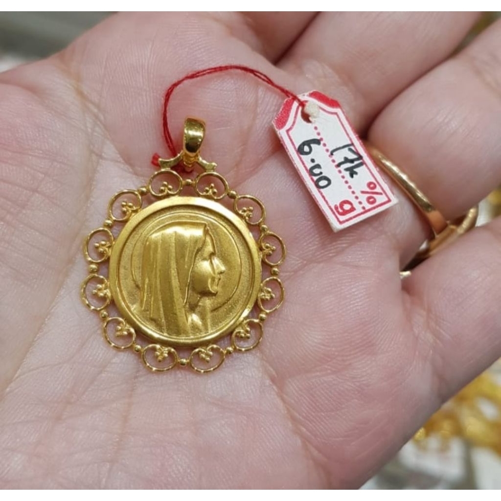 Liontin emas 75 bunda maria renda