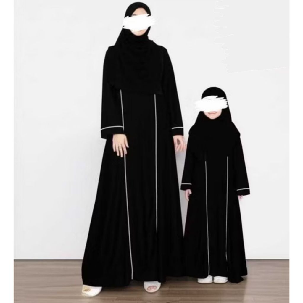 Abaya Couple Ibu Anak Cringkle Bisa COUPLE ibu dan anak perempuan