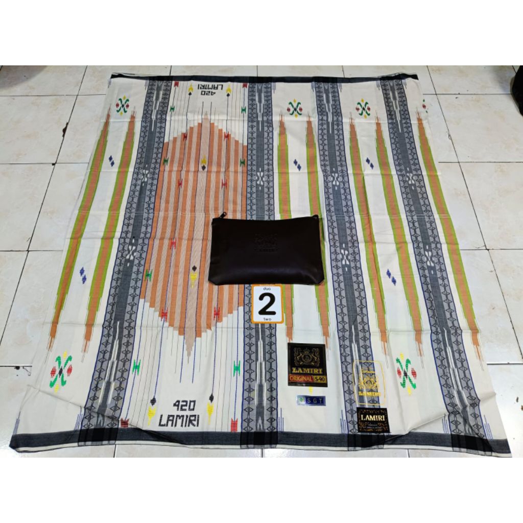 COD | Sarung Tenun LAMIRI SGT Full Sutra Jahit Tengah Premium