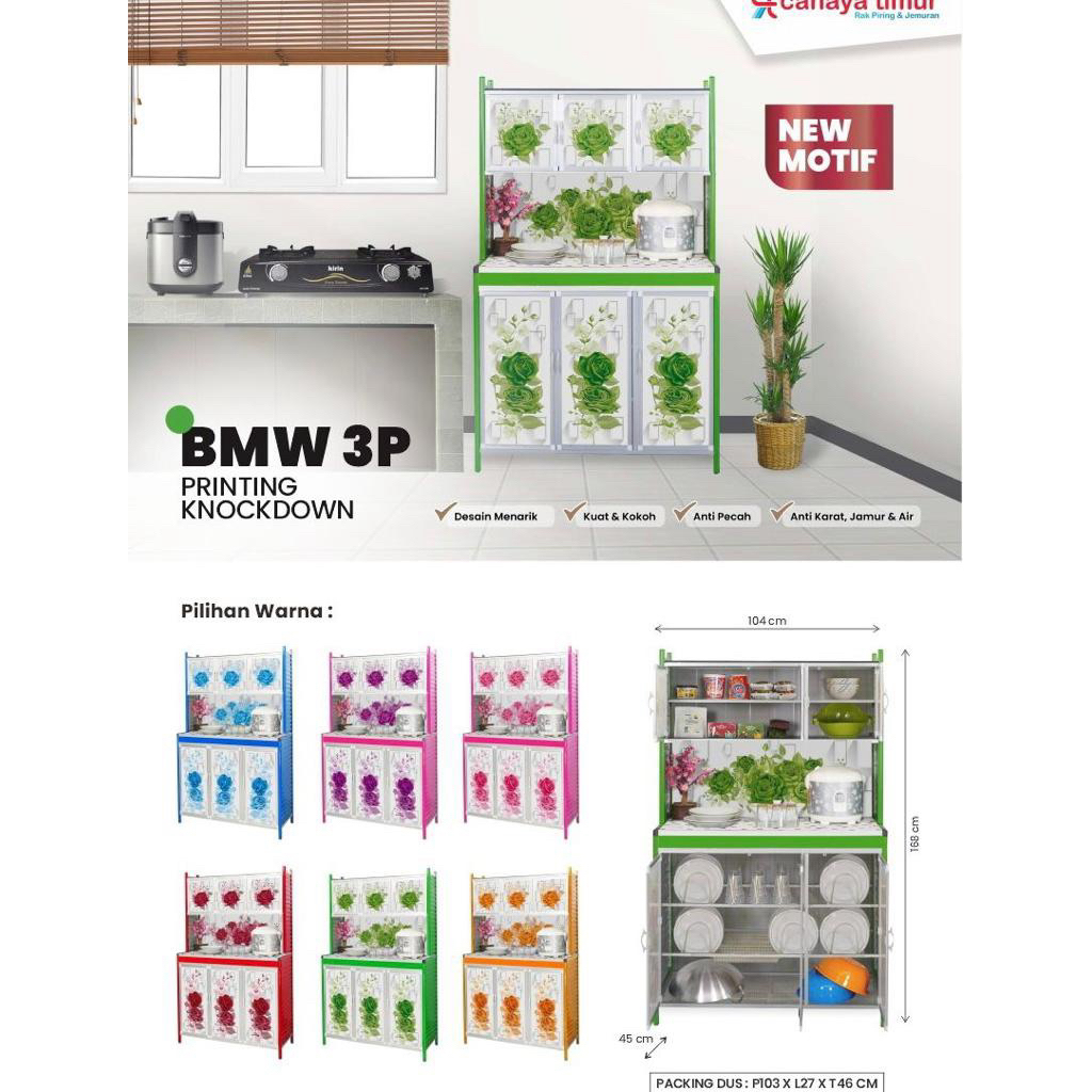Lemari Piring 3 Pintu / Rak Piring 3 Pintu