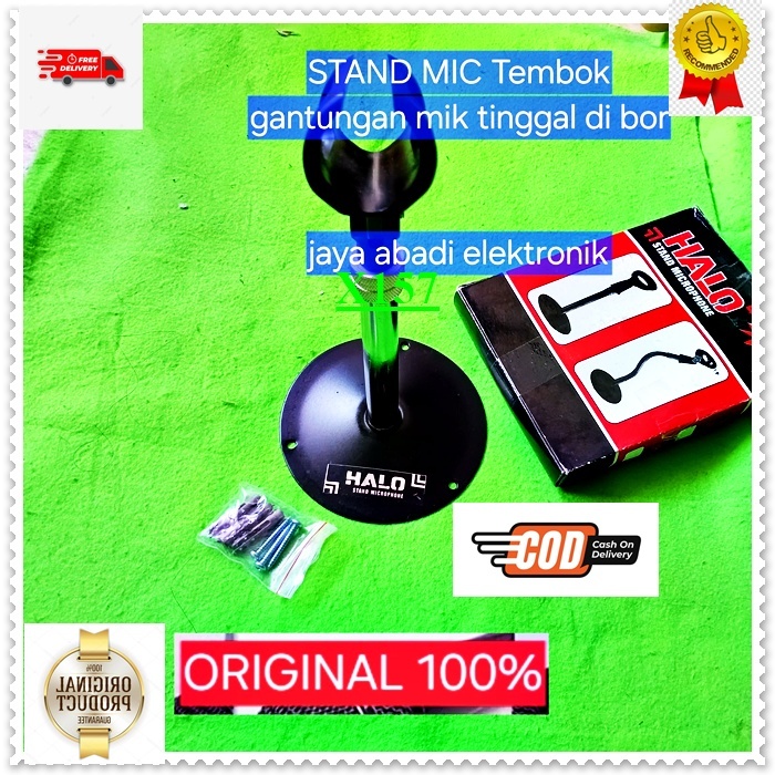 X157 Tatakan Diameter Besi Lingkaran STAND MIC 25CM ORI 100% Tembok DINDING gantungan mik Adzan Meja
