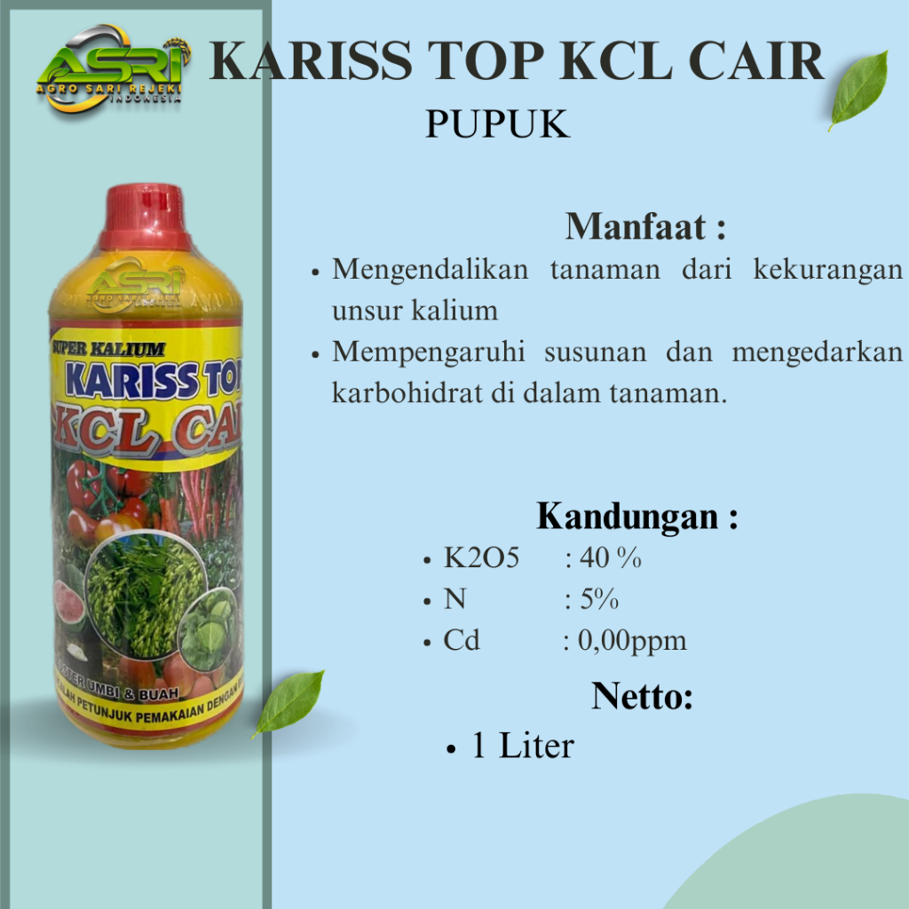 SUPER KALIUM KARISS TOP 1LITER KCL CAIR