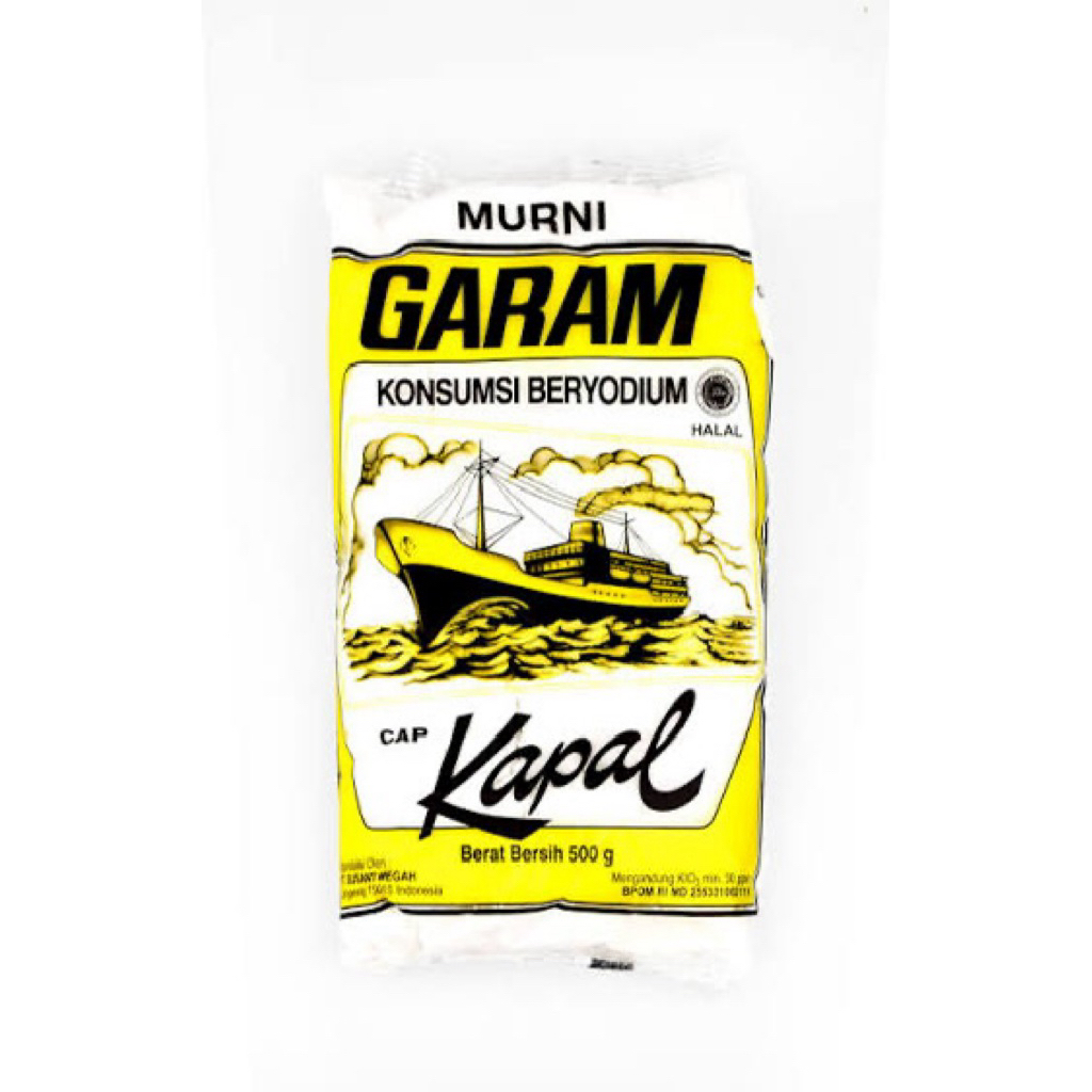 Garam Dapur Beryodium 500 Gram - Garam Kapal, Garam Meja, Garam Beryodium