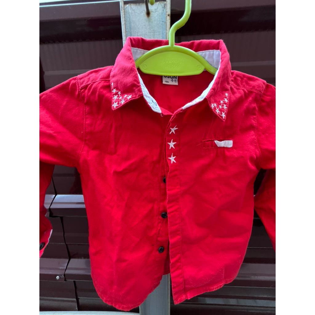 Kemeja Anak Laki-Laki Merah