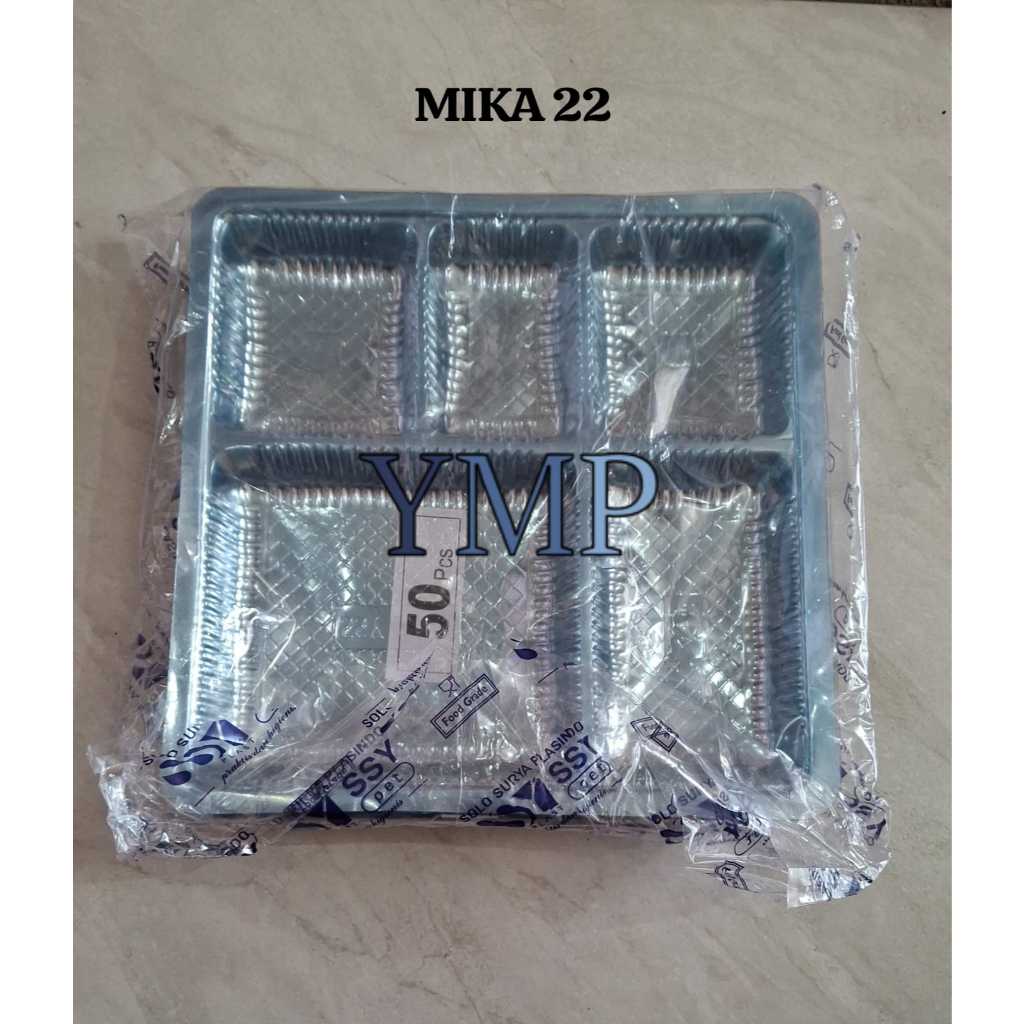 Mika Dus Nasi 5 Sekat 22x22 / Mika nasi 5 lubang / Mika Dus 22x22