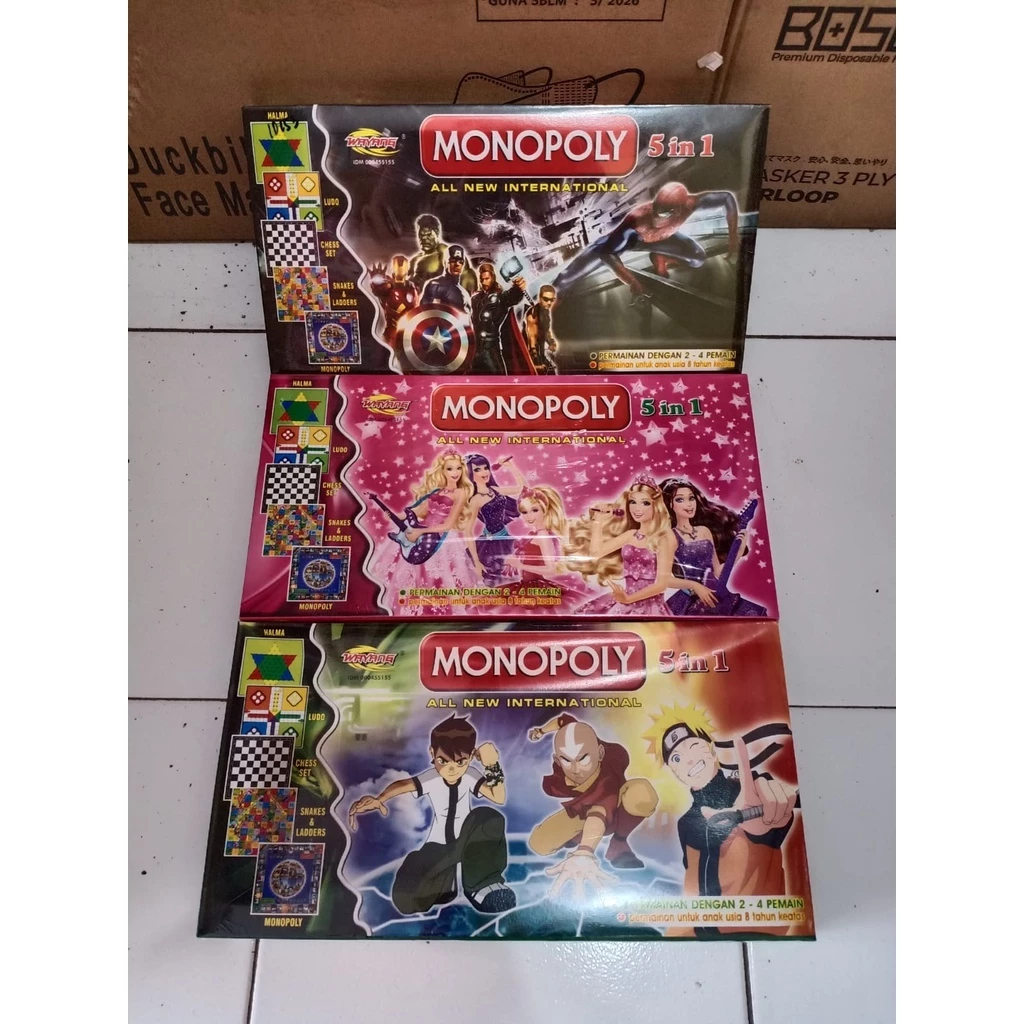 Monopoli 5 In 1 Besar Dengan 5 Permainan