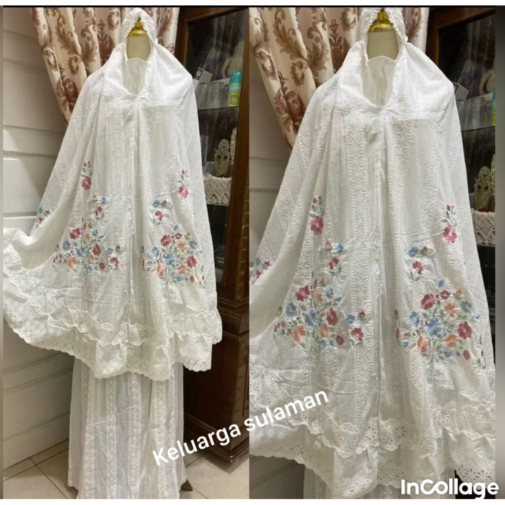 MUKENA BORDIR KATUN PARIS
