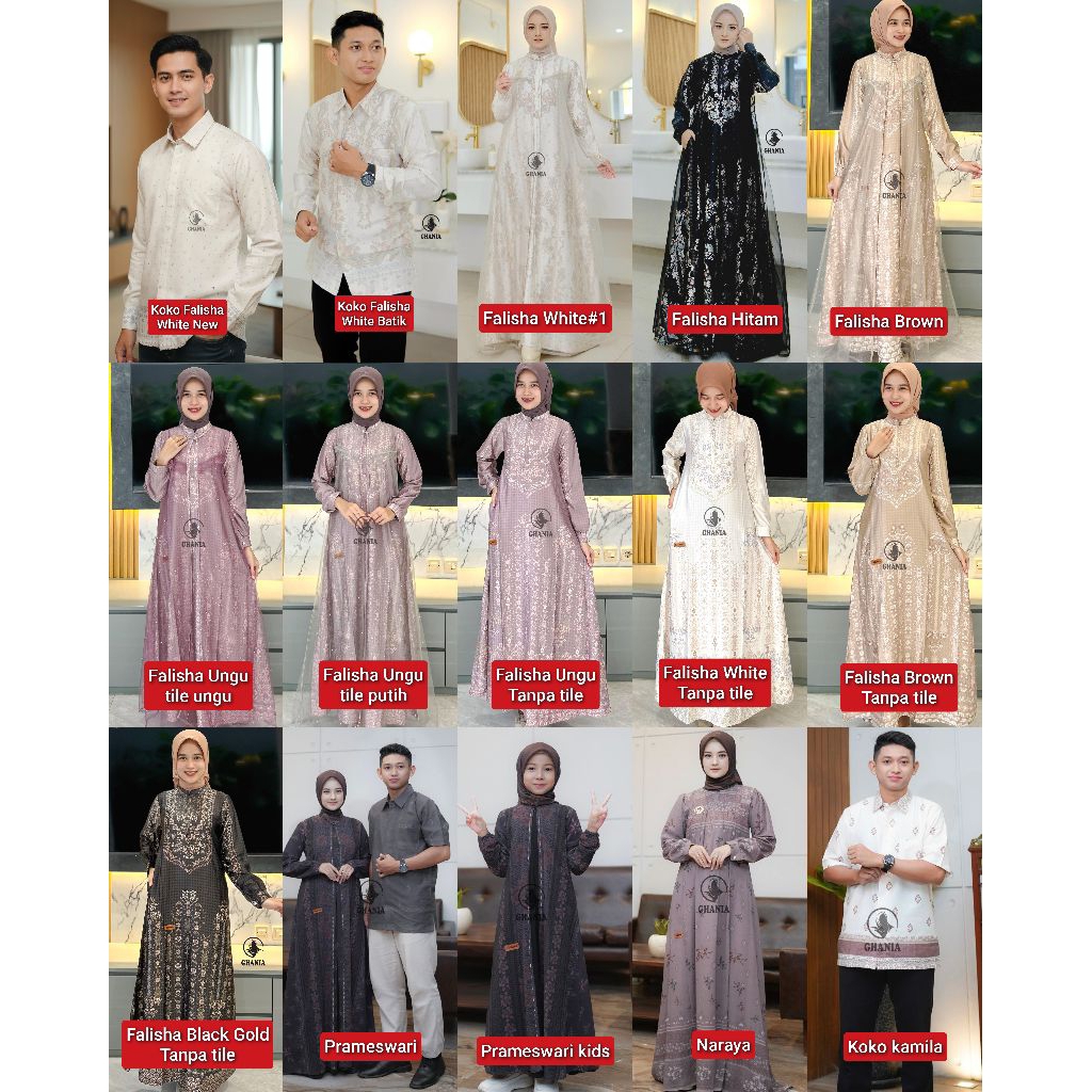 (( READY SIAP KIRIM ))GHANIA TERBARU / GHANIA ORIGINAL / COUPLE LEBARAN