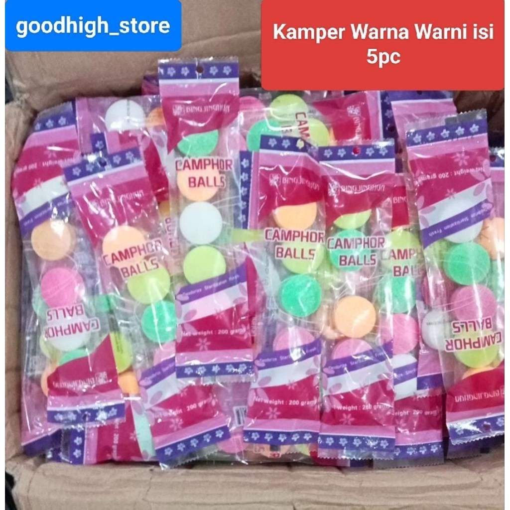 Kamper Toilet Warna Warni Isi 5pc