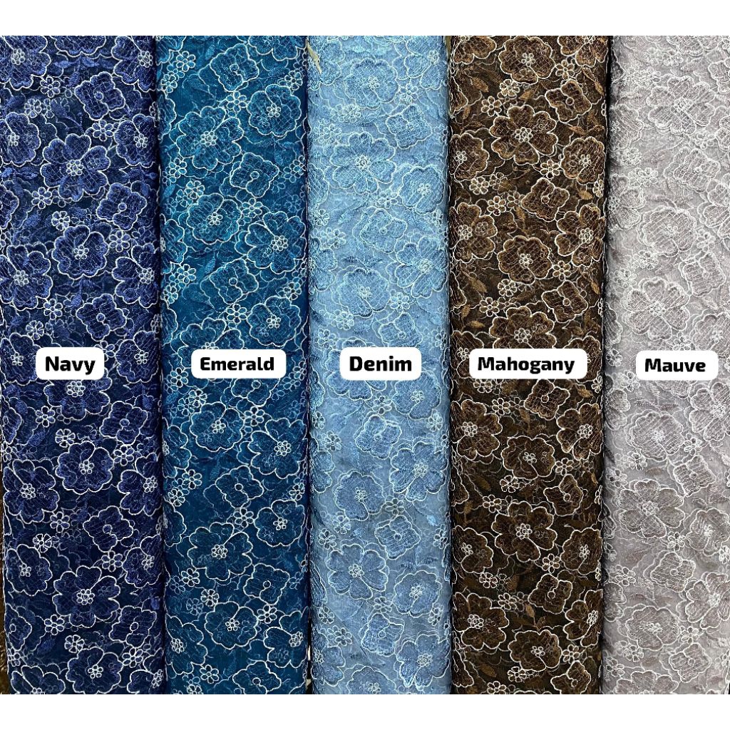 Kain Tile motif bunga mawar 0.50 per pcs