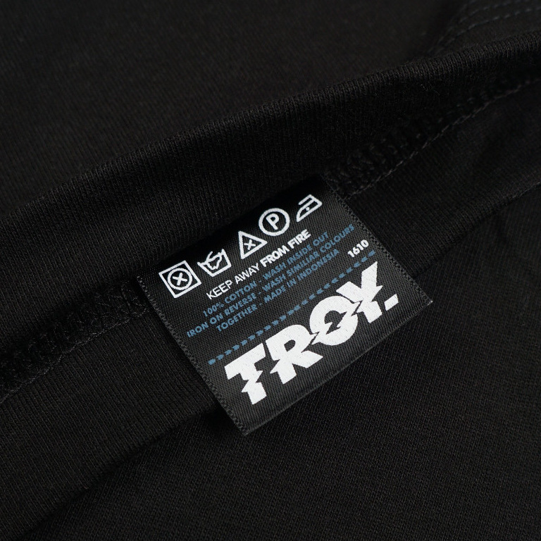 Troy Company Neck Strip Tshirt Black Contour - Kaos Lengan Pendek Kaos Hitam KST 3100-3A1W1B