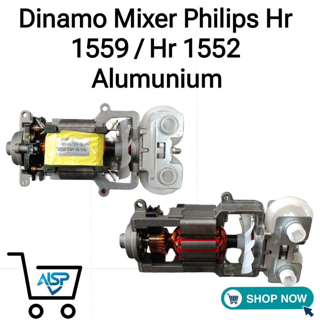 Dinamo Mixer Philips HR 1559 / HR 1552 alumunium