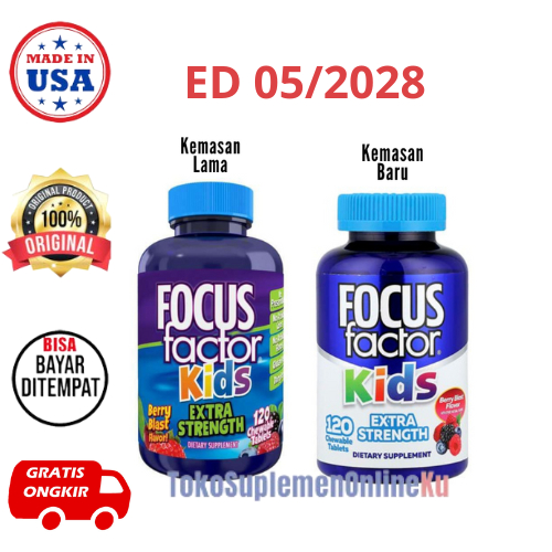 Focus Factor Kids Extra Strength | Vitamin Suplemen Otak Anak | ADHD