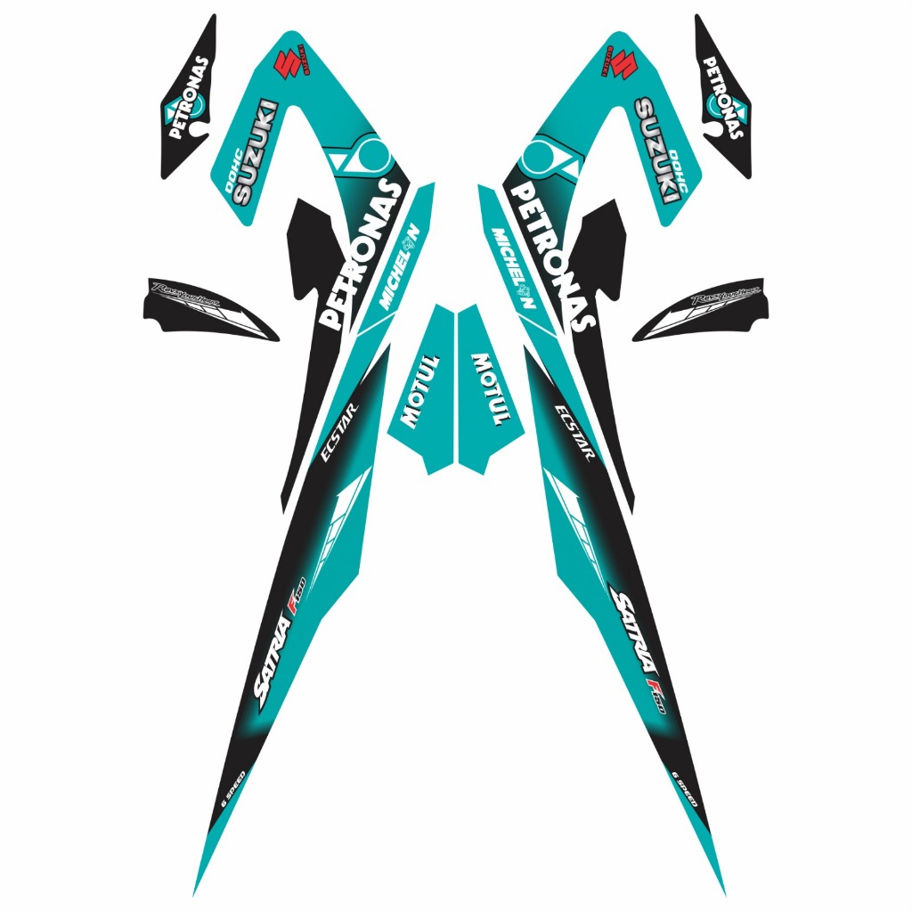 STRIPING SATRIA FU FL PETRONAS - STICKER VARIASI SUZUKI SATRIA FU FL PETRONAS GRAFIS