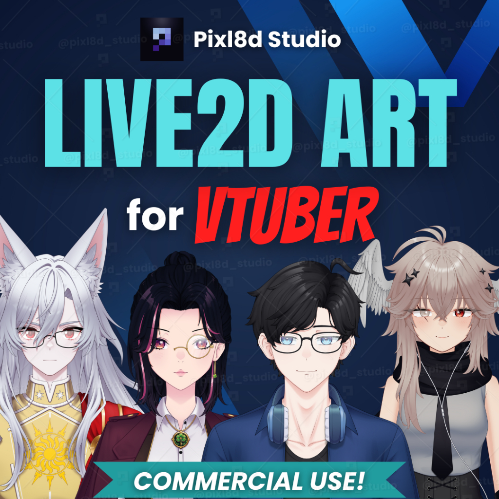 Jasa Komisi Gambar Karakter Anime Vtuber Model Live2d Ready To Rig