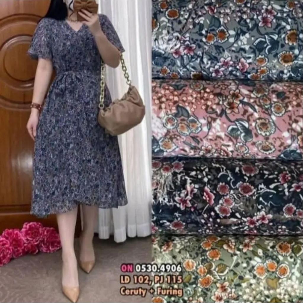 Dress wanita Korea  kimono dress kondangan dress pesta dress vintage