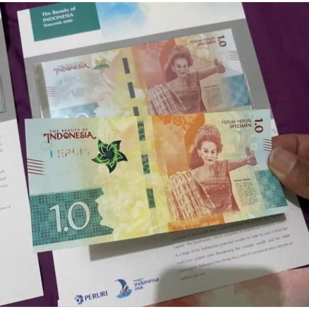 Testnote Peruri Penari 1.0 Original Asli UNC Plus Folder