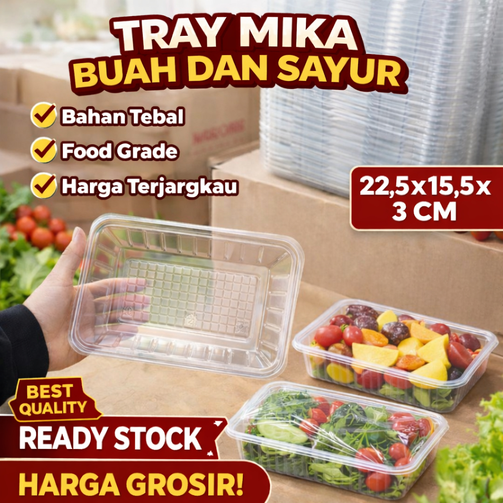 Mika Tray Plastik Sayur dan Buah TR 8 Tebal Alas Sayur dan Buah --- Hanya Alas