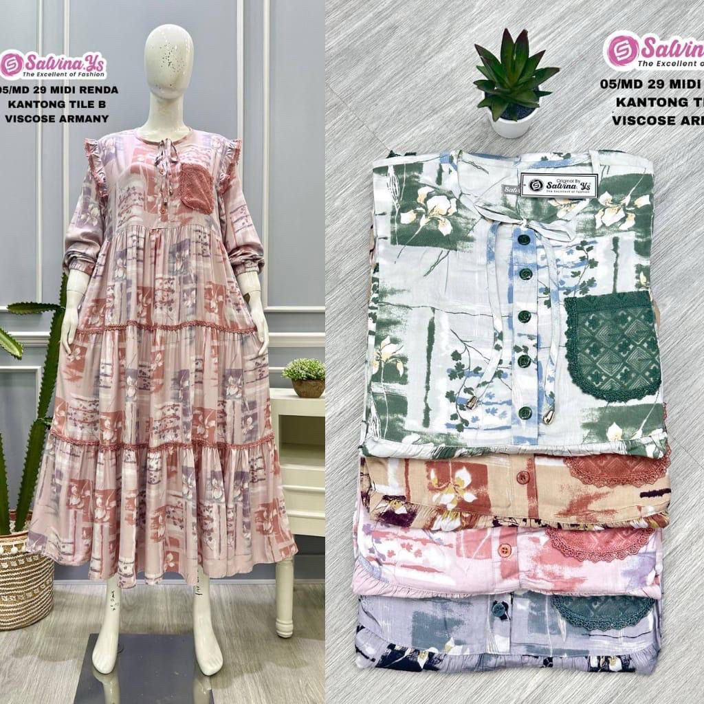 Gamis Salvina Renda Motif Premium