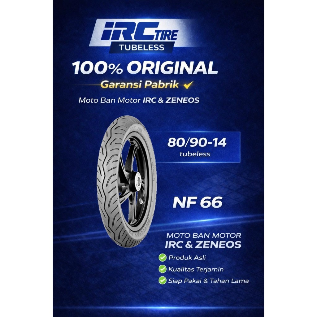 BAN MOTOR IRC NF 66 RING 14 ( 80/90-14) TUBELESS