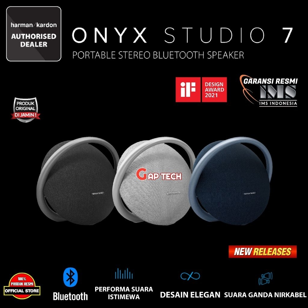 Harman Kardon Onyx Studio 7 / Onyx 7 Portable Stereo Bluetooth Speaker Original