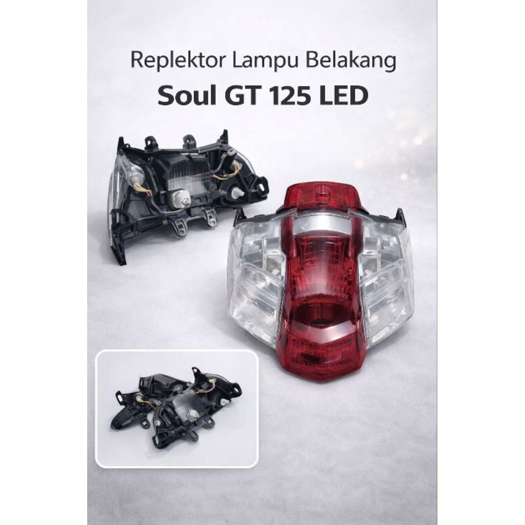 replektor lampu belakang mio soul gt 125 led original copotan