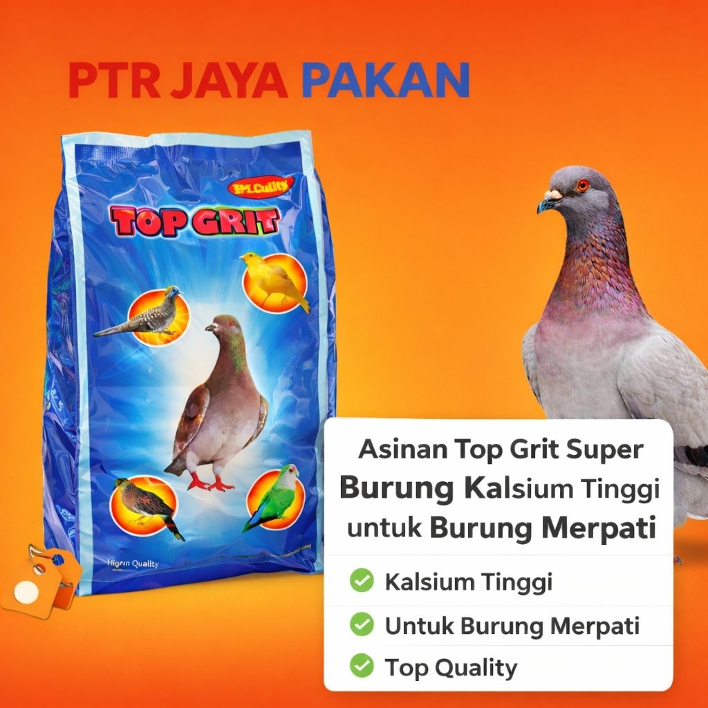 Asinan Top Grit Super Burung Kalsium Tinggi untuk Burung Merpati dll