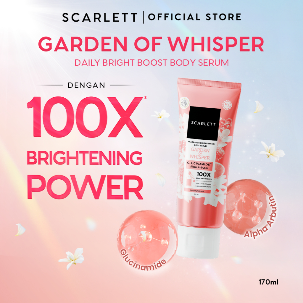 [NEW LAUNCH] SCARLETT GLUCINAMIDE Fragrance Brightening Body Serum Garden of Whisper 170ml