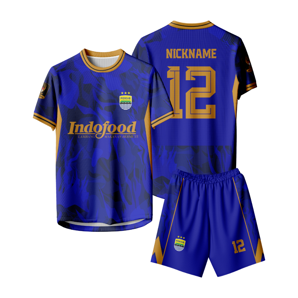 Jersey Bola PERSIB PRAMUSIM PIALA PRESIDEN 2024/2025 Full Printing Polyester Dryfit