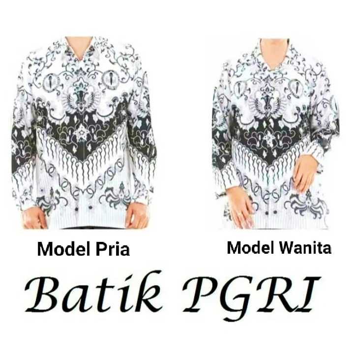 Seragam baju batik PGRI resmi pria wanita lapis furing S - XXL