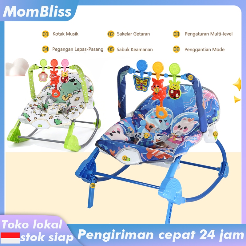 Ayunan Bayi Duduk Goyang Bouncer Bayi Kursi Goyang Bayi Manual